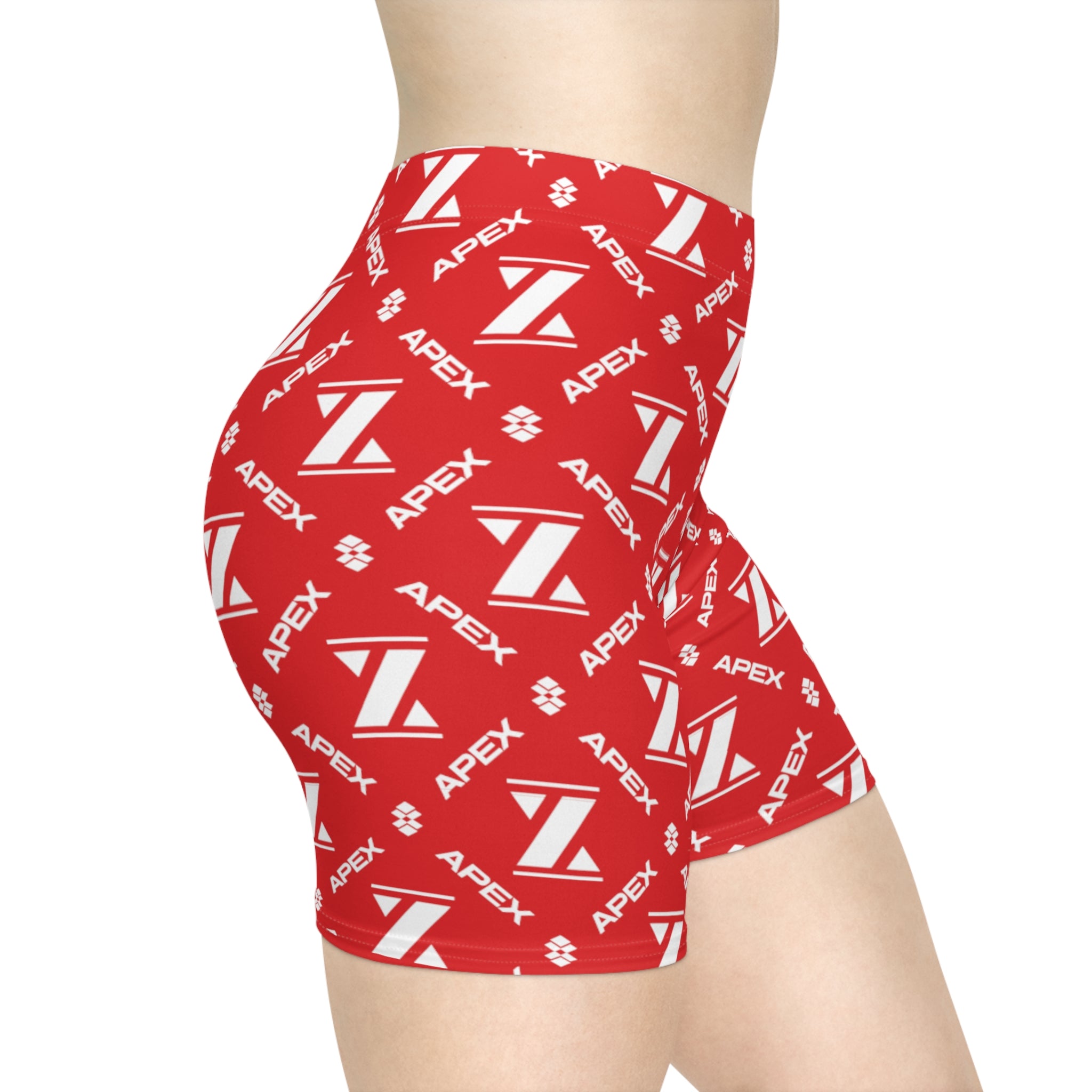 Apex Classic Red "Mono" Biker Shorts