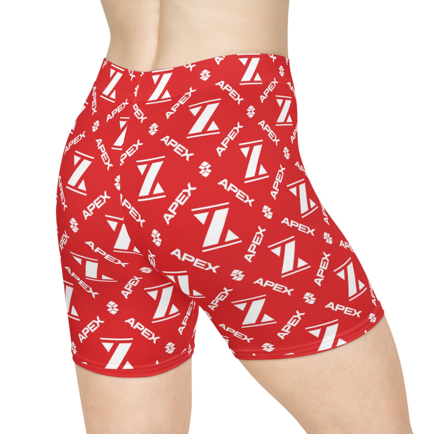 Apex Classic Red "Mono" Biker Shorts
