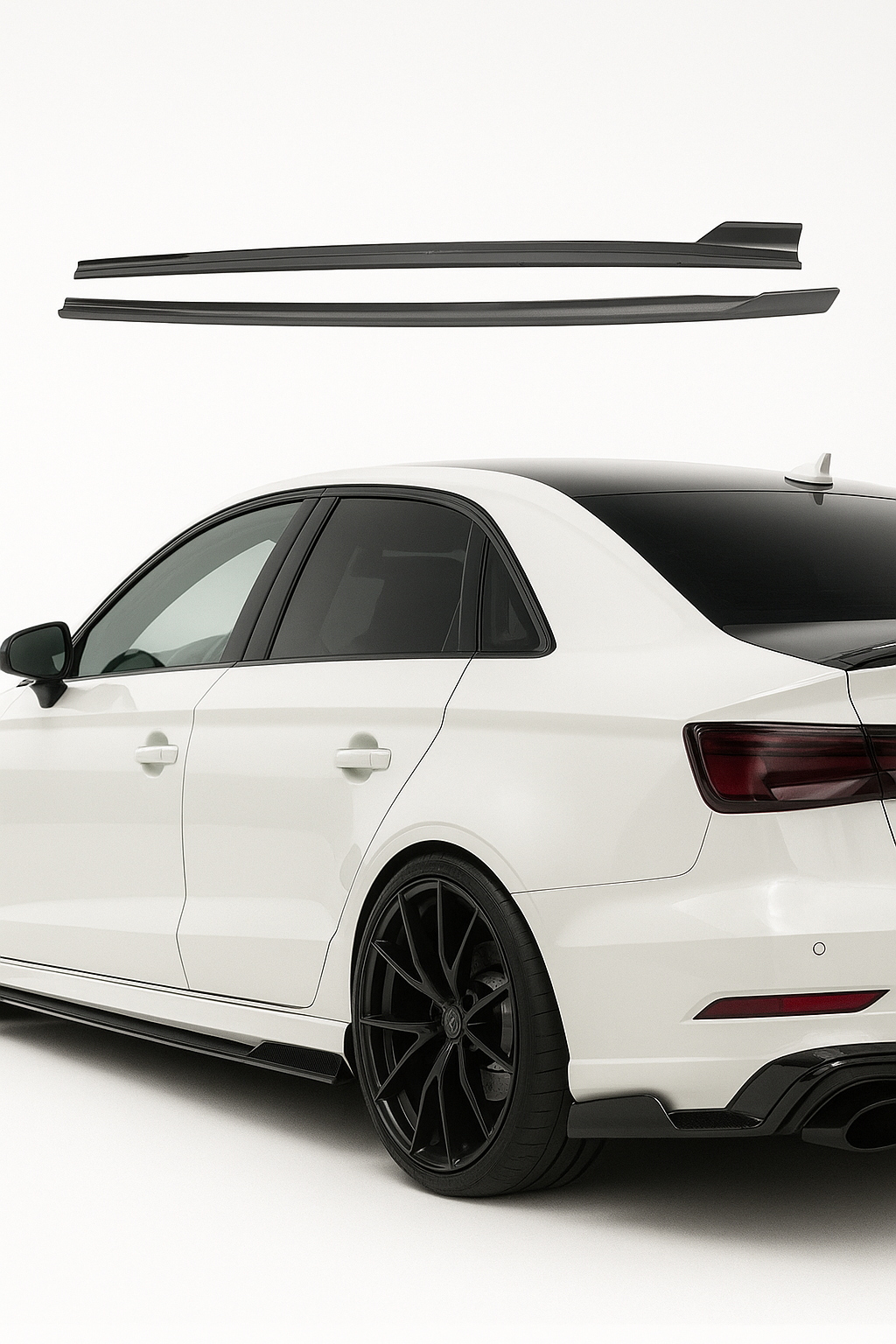 Audi RS3 Carbon Fiber Side Skirts Extension (8V Sedan 2014- 2020)