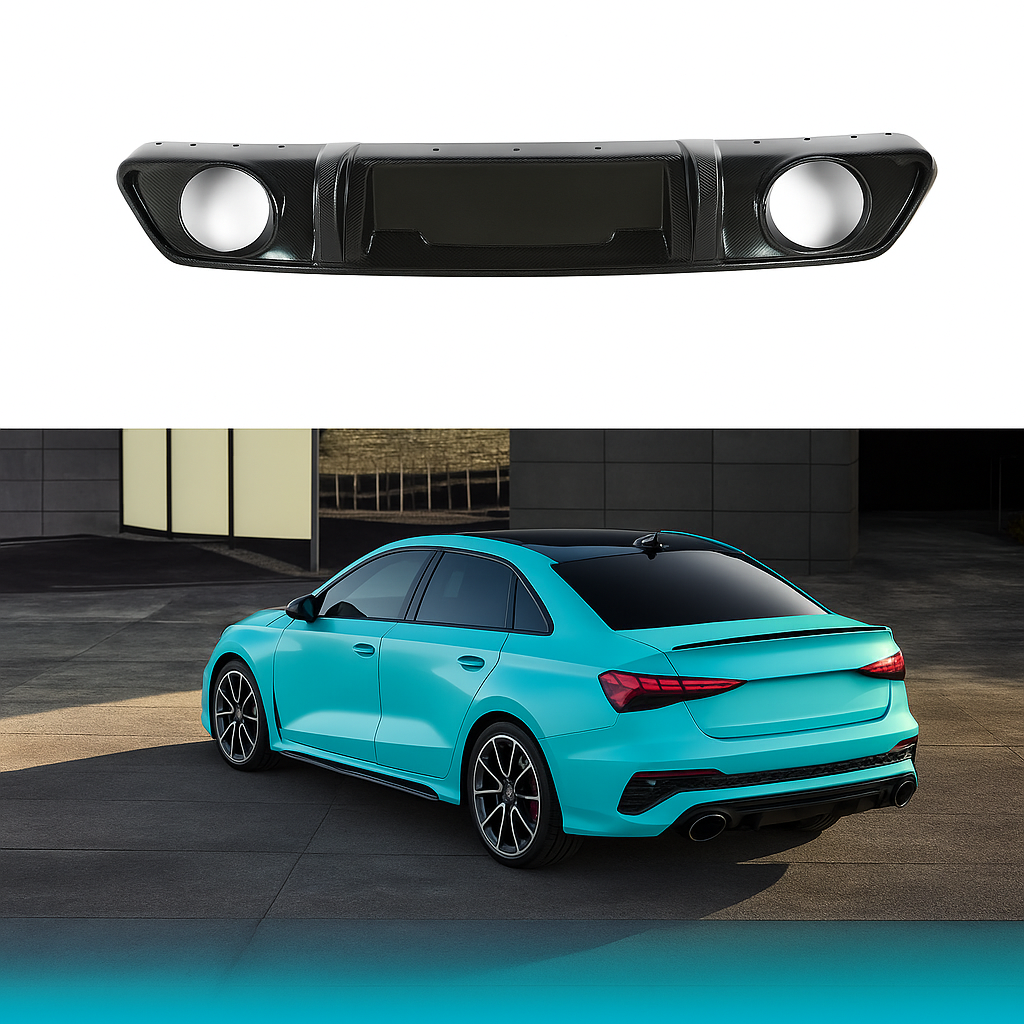 Audi RS3 Carbon Fiber Rear Bumper Diffuser 8Y Sedan 4-Door 2022+