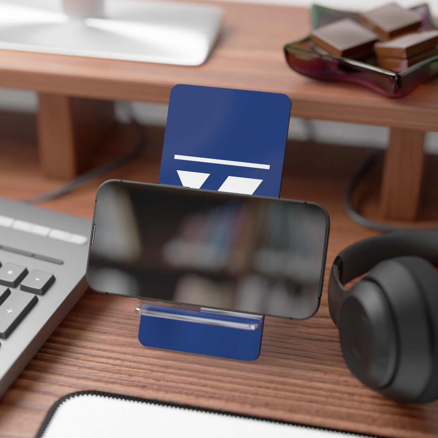 Blue Mobile Display Stand