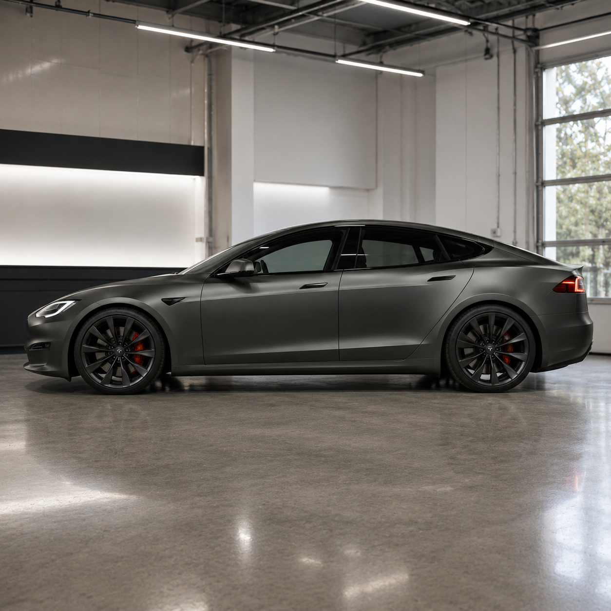k061 Matte Liquid Silver Apex Opulent Color Series Paint Protection Film (PPF)