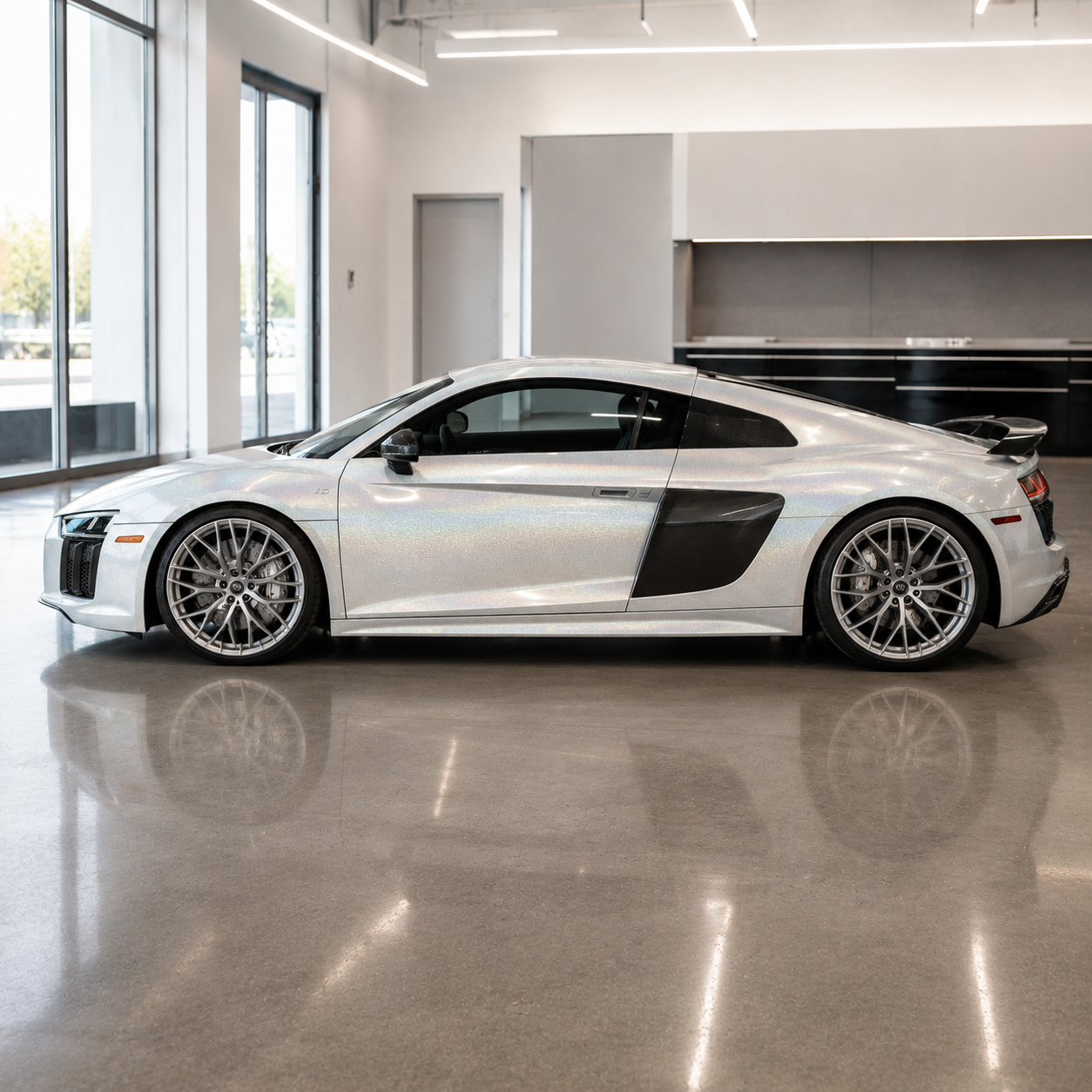 k065 Holographic White Apex Opulent Color Series Paint Protection Film (PPF)