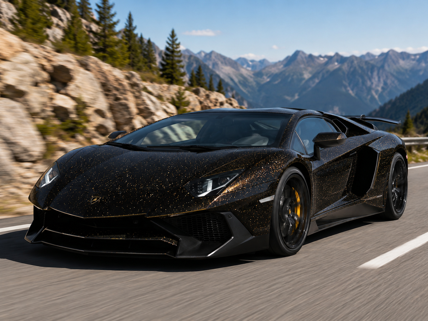 k088 Black Flash Gold Apex Opulent Color Series Paint Protection Film (PPF)