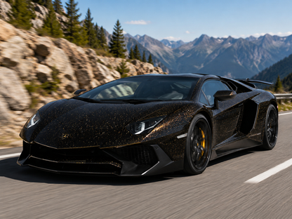 k088 Black Flash Gold Apex Opulent Color Series Paint Protection Film (PPF)