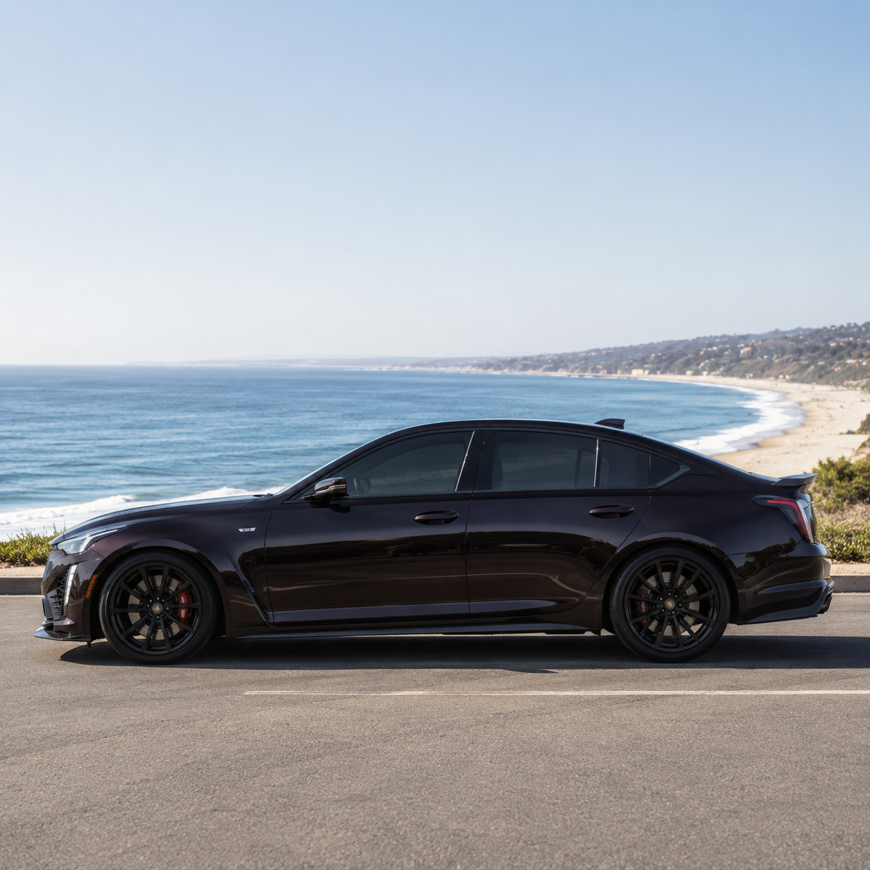 k078 Black Red Apex Opulent Color Series Paint Protection Film (PPF)