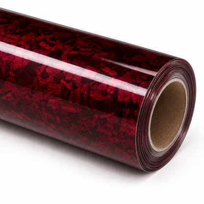 k084 Forged Carbon Red Apex Opulent Color Series Paint Protection Film (PPF)