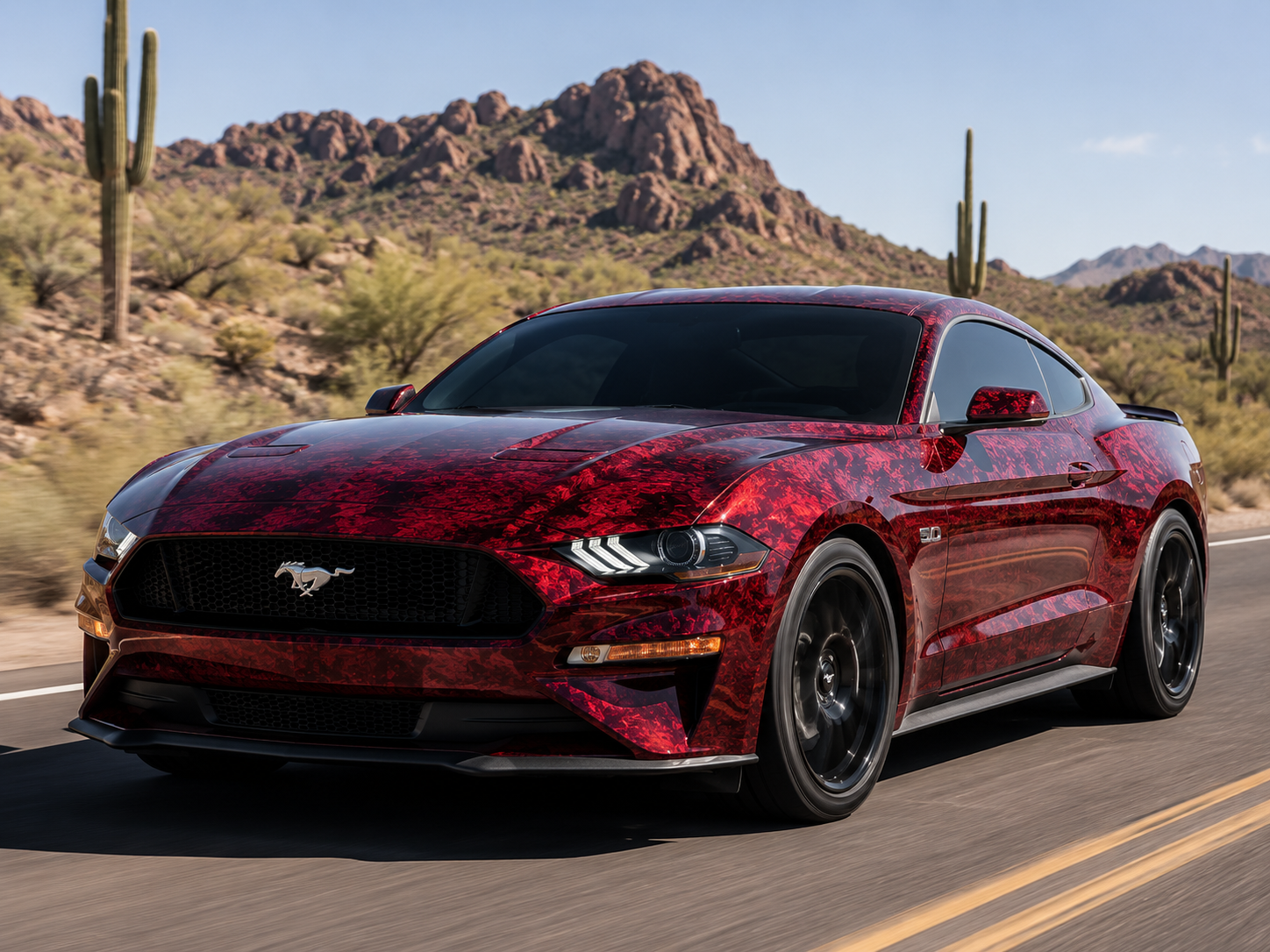 k084 Forged Carbon Red Apex Opulent Color Series Paint Protection Film (PPF)