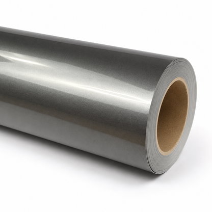 k076 Liquid Metal Glossy Silver Apex Opulent Color Series Paint Protection Film (PPF)