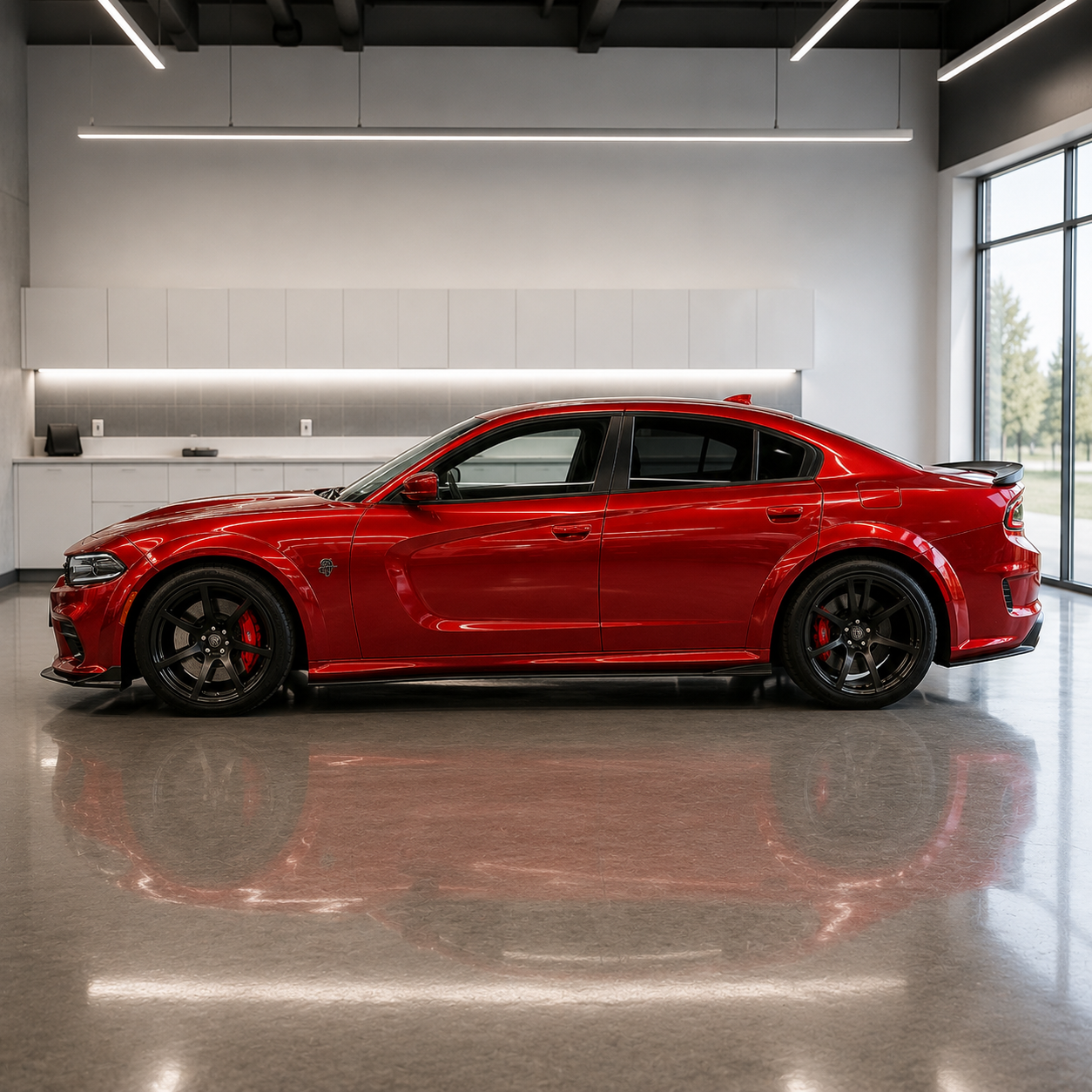 k033 Liquid Metal Red Apex Opulent Color Series Paint Protection Film (PPF)