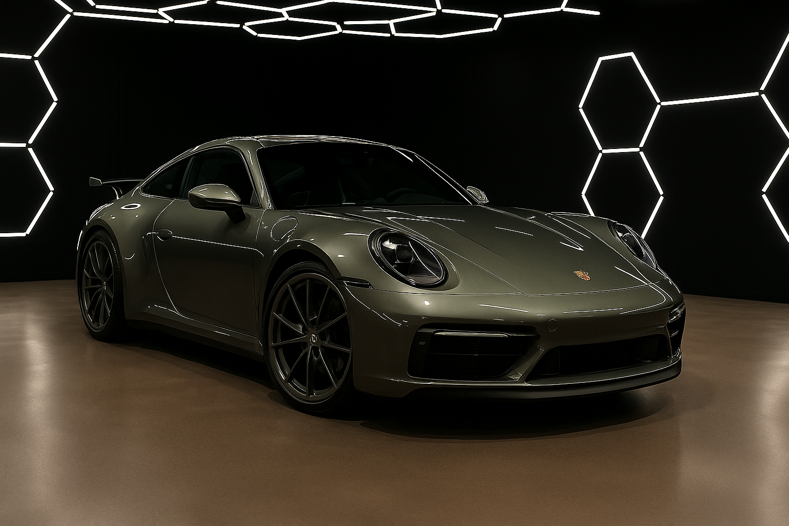 k004 Porsche Aventurine Green Apex Opulent Color Series Paint Protection Film (PPF)