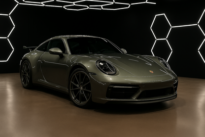 k004 Porsche Aventurine Green Apex Opulent Color Series Paint Protection Film (PPF)